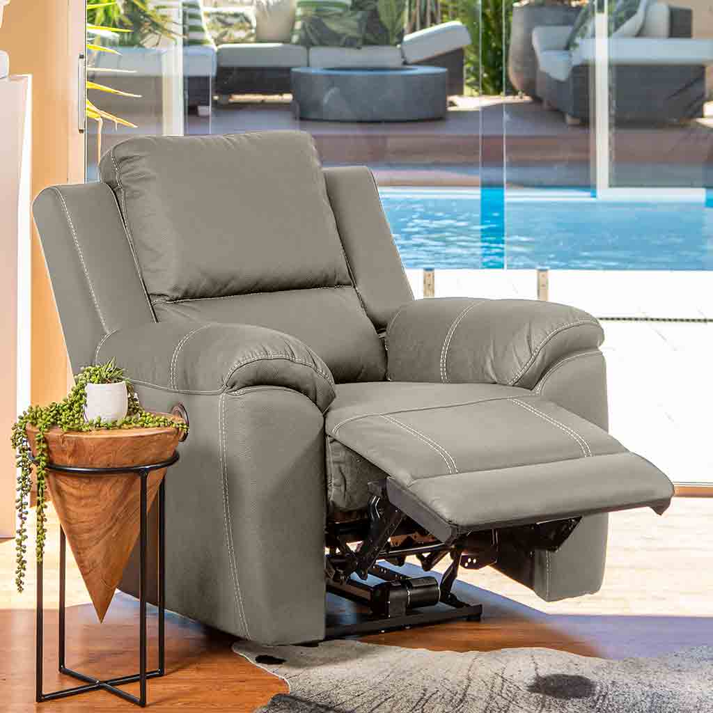 Harlee Fabric Power Recliner-Ash