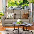 Harlee 3 Seater Fabric Power Recliner-Mist