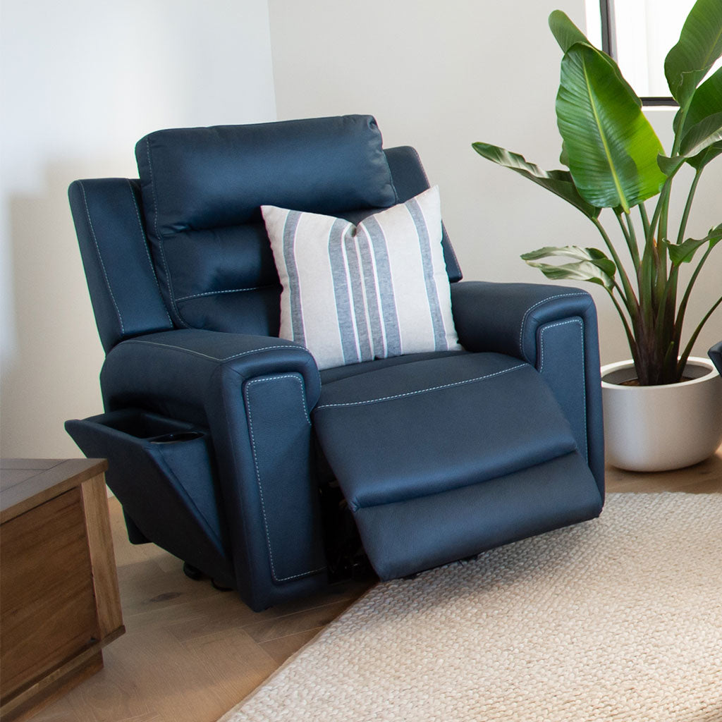 Mason Fabric Power Recliner-Aegean