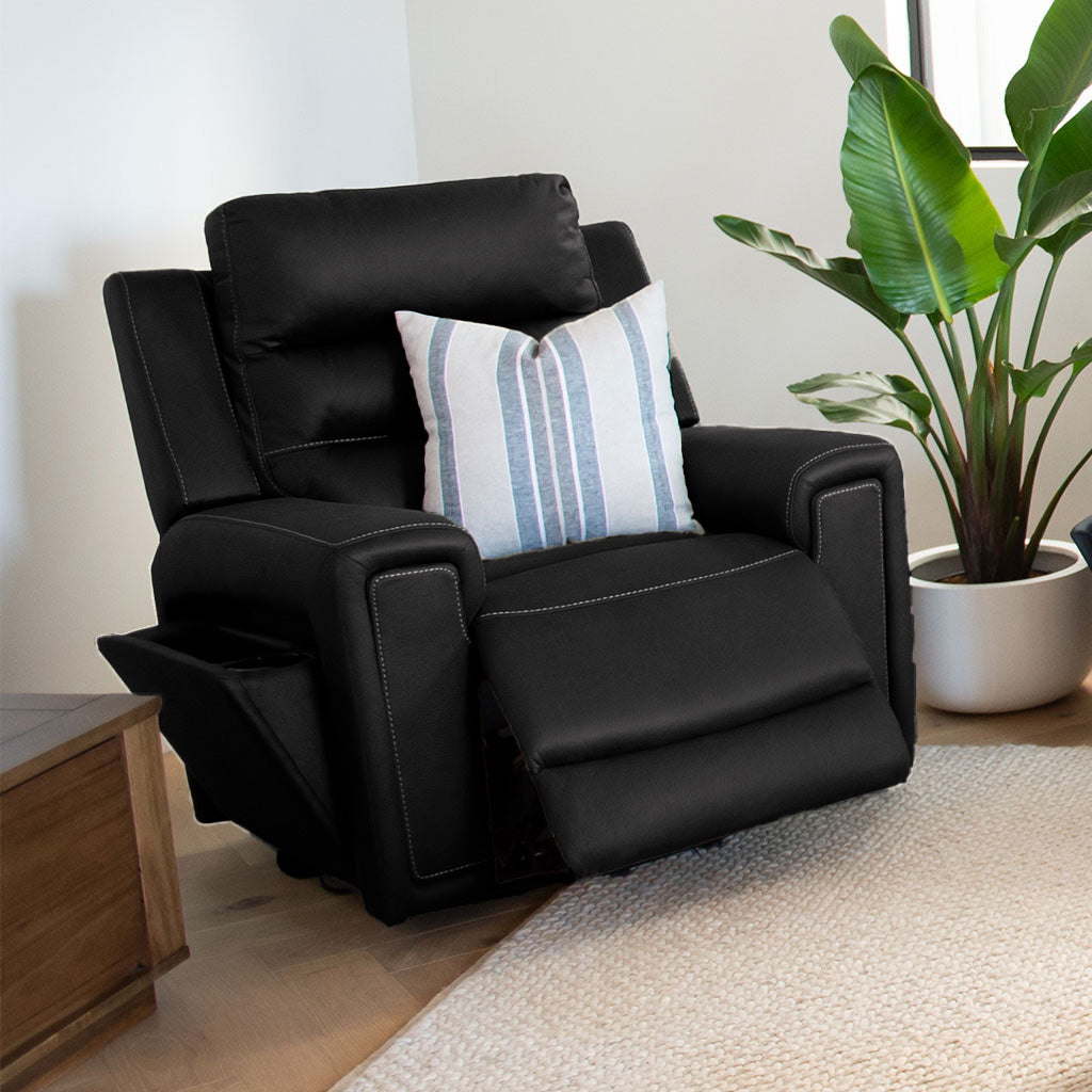 Mason Fabric Power Recliner-Jet