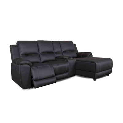Harlee 3 Seater Fabric Sofa with RHF Chaise and Power Recliner