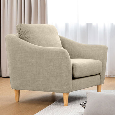Lucas Fabric Armchair-Oatmeal hover image