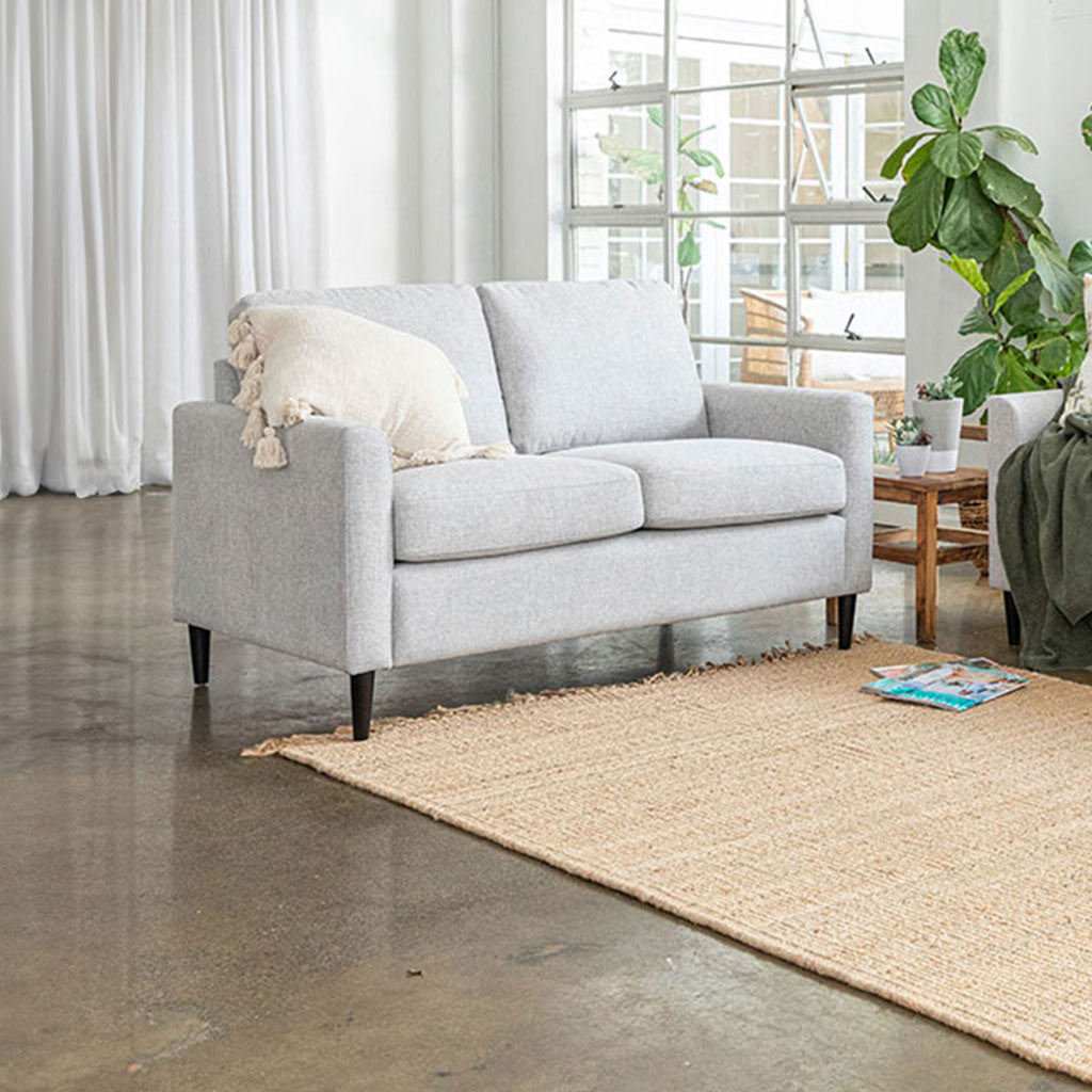 Oliver 2 Seater Fabric Sofa-Mist