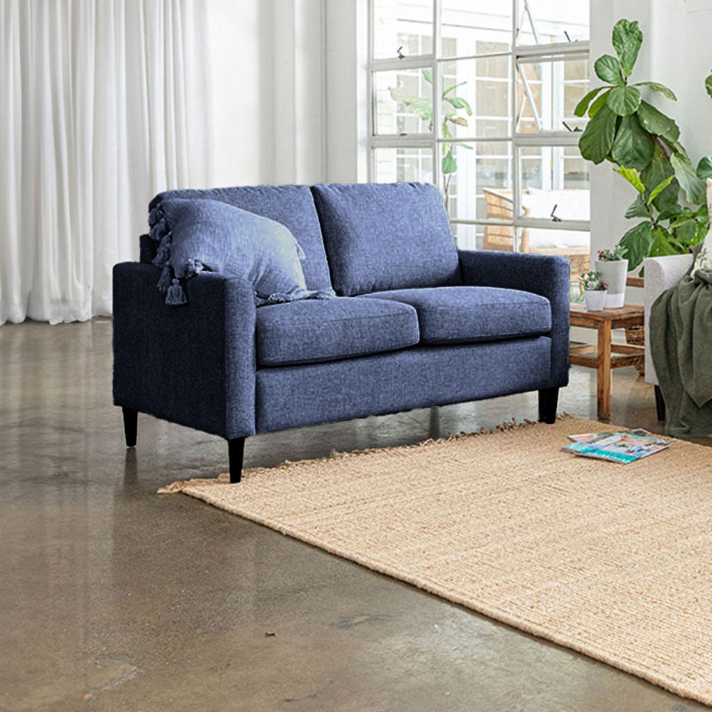 Oliver 2 Seater Fabric Sofa-Ocean