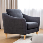 Lucas Fabric Armchair-Charcoal