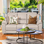 Harlee 3 Seater Fabric Power Recliner-Carrera