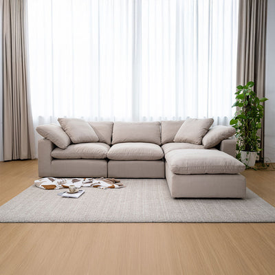 Dream 3 Seater with Ottoman-Oatmeal hover image