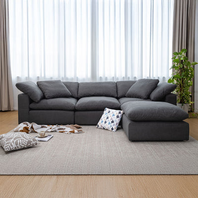 Dream 4 Seater with Ottoman-Charcoal hover image