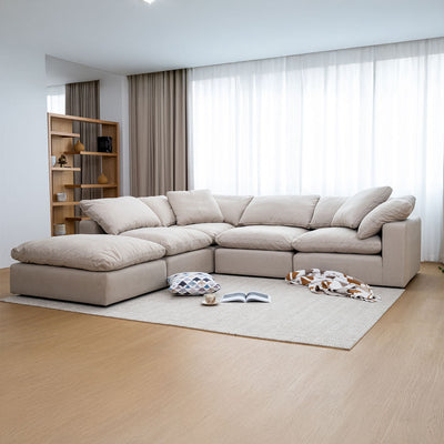 Dream 4 Seater with Ottoman-Oatmeal hover image