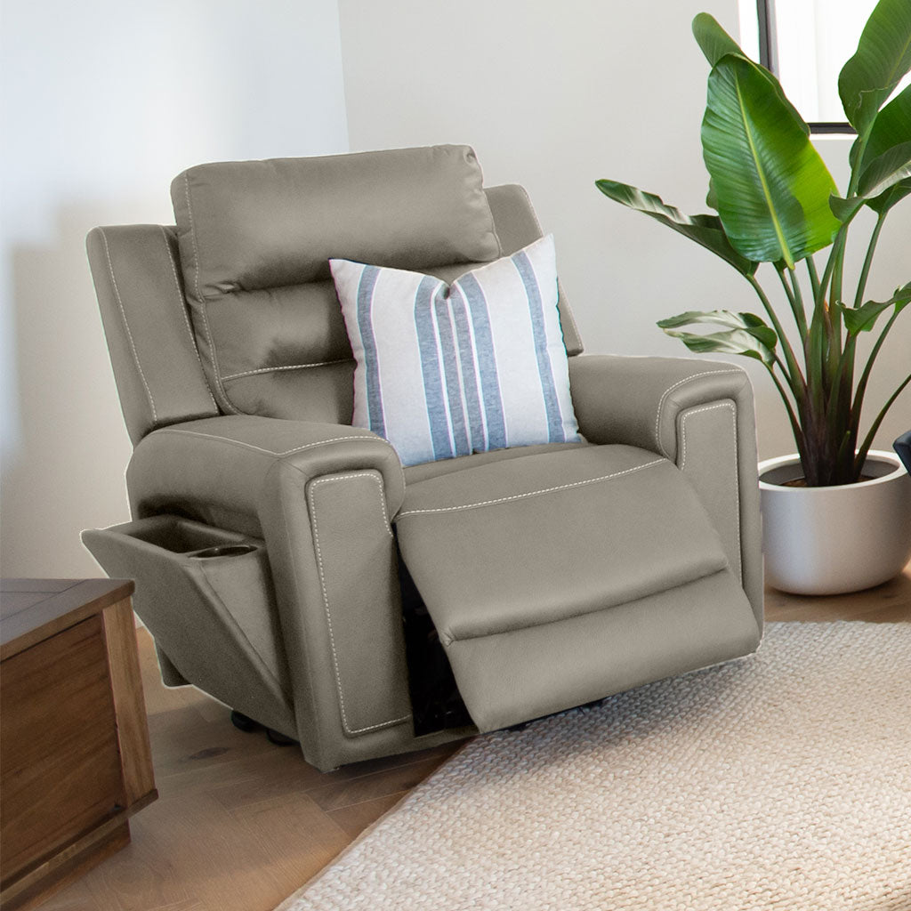 Mason Fabric Power Recliner-Mist