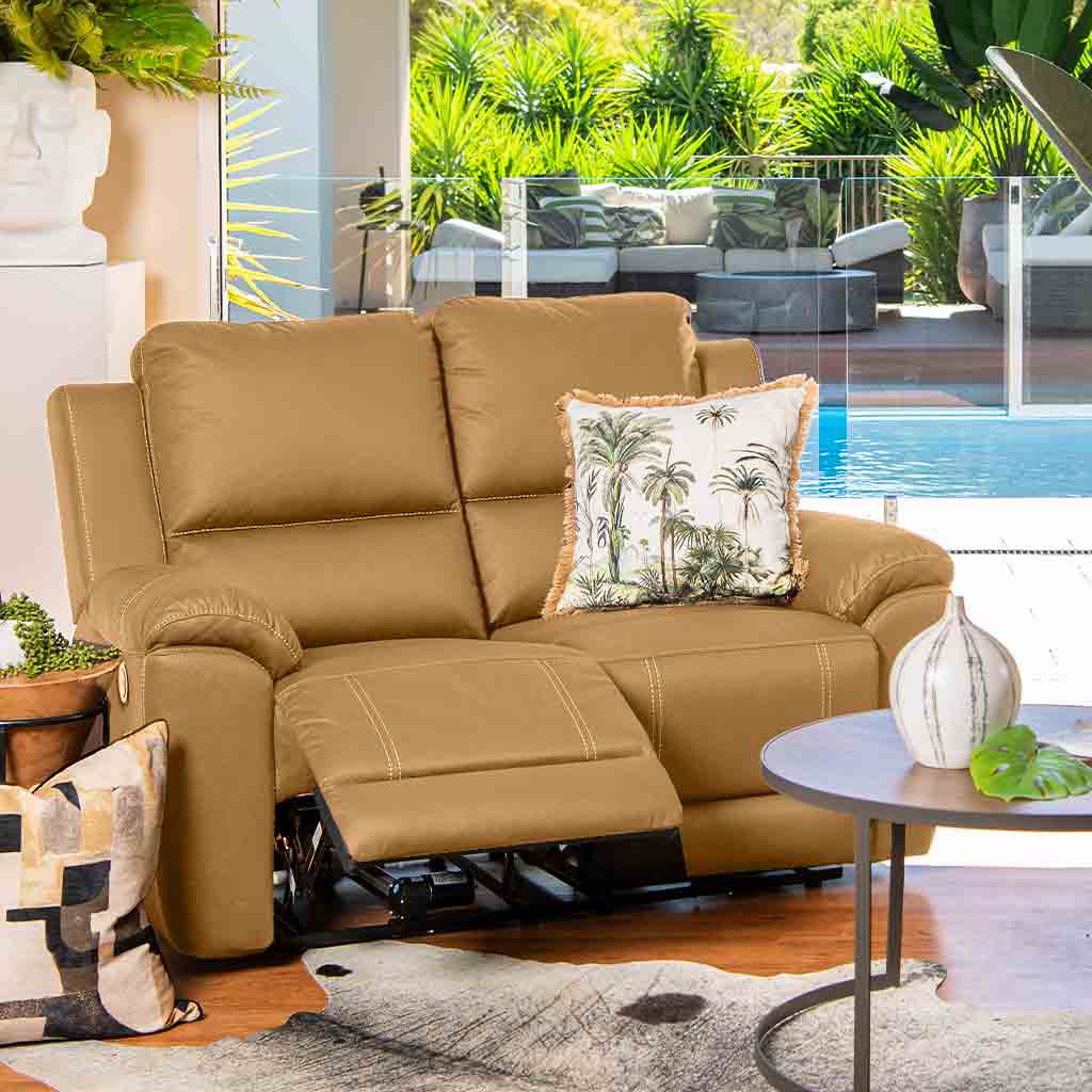 Harlee 2 Seater Fabric Manual Recliner-Windsor