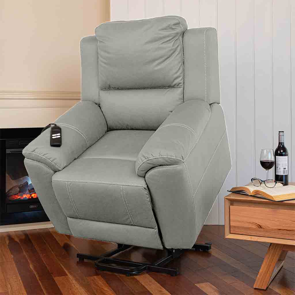 Harlee Fabric Lift Chair Dual Motor-Shadow