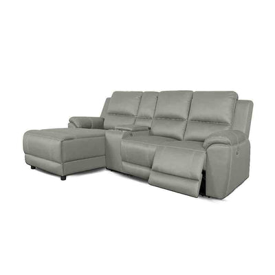 Harlee 3 Seater Fabric Sofa with LHF Chaise and Manual Recliner hover image