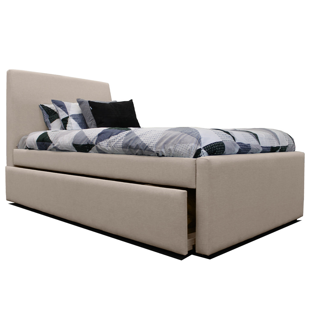 Chester Trundle Base with 4 Sides King Single Size-Mink