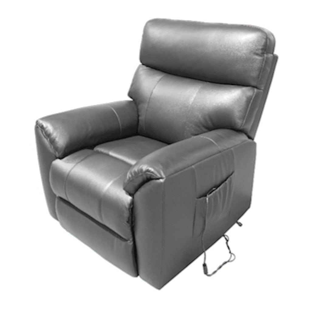 Hugo Leather Lift Chair-Charcoal