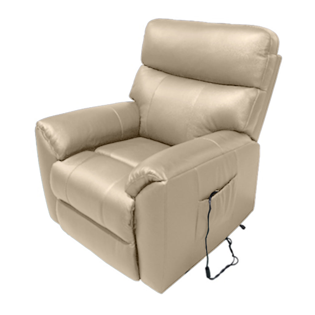 Hugo Leather Lift Chair-Taupe