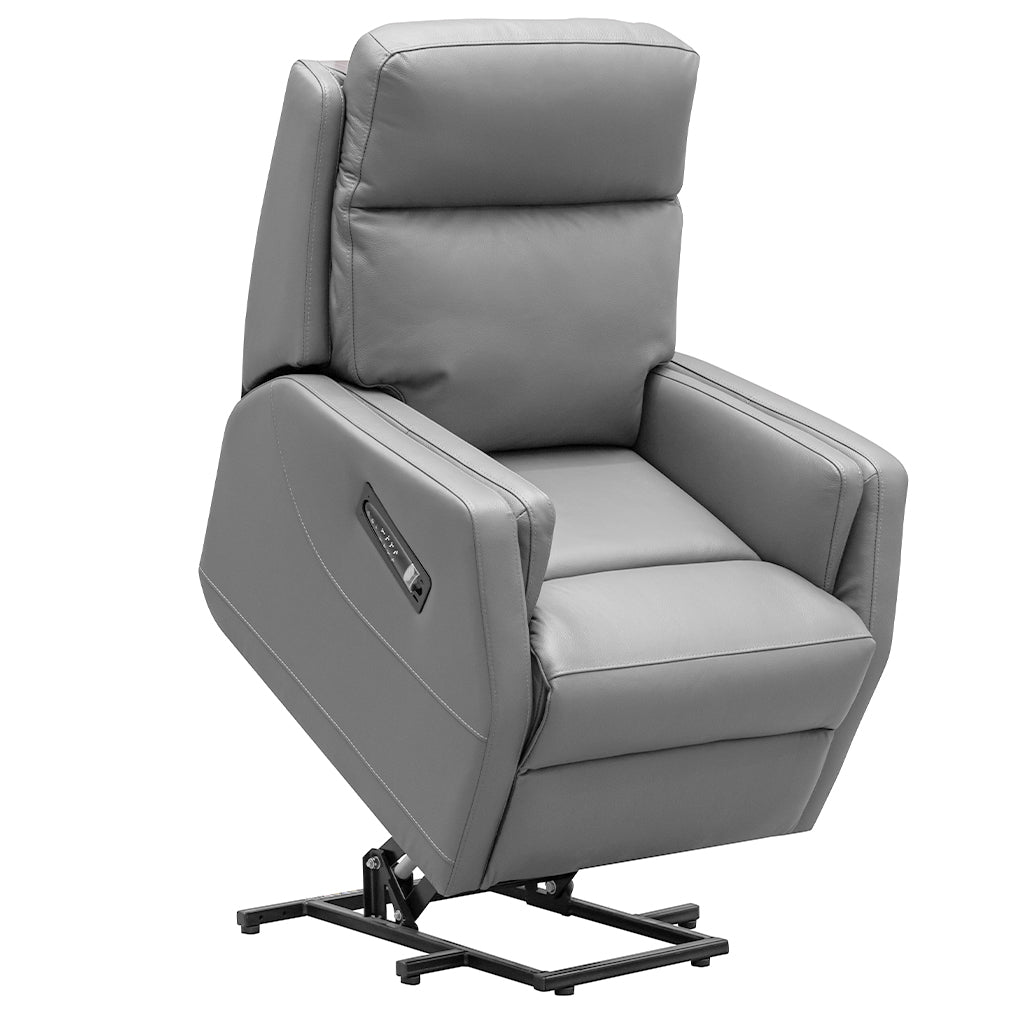 Cosmo Leather Lift Chair-Light Grey