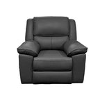 Ibis Leather Manual Recliner-Charcoal