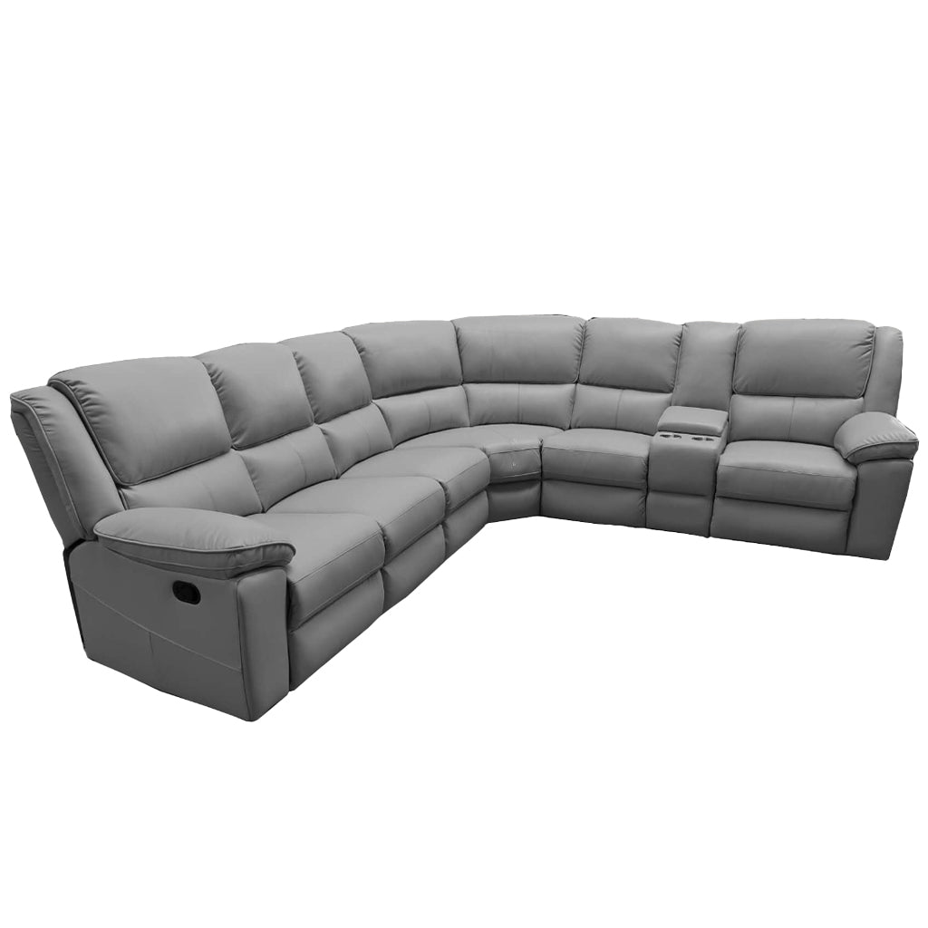 Ibis 6 Seater Leather Cnr Modular Recliner