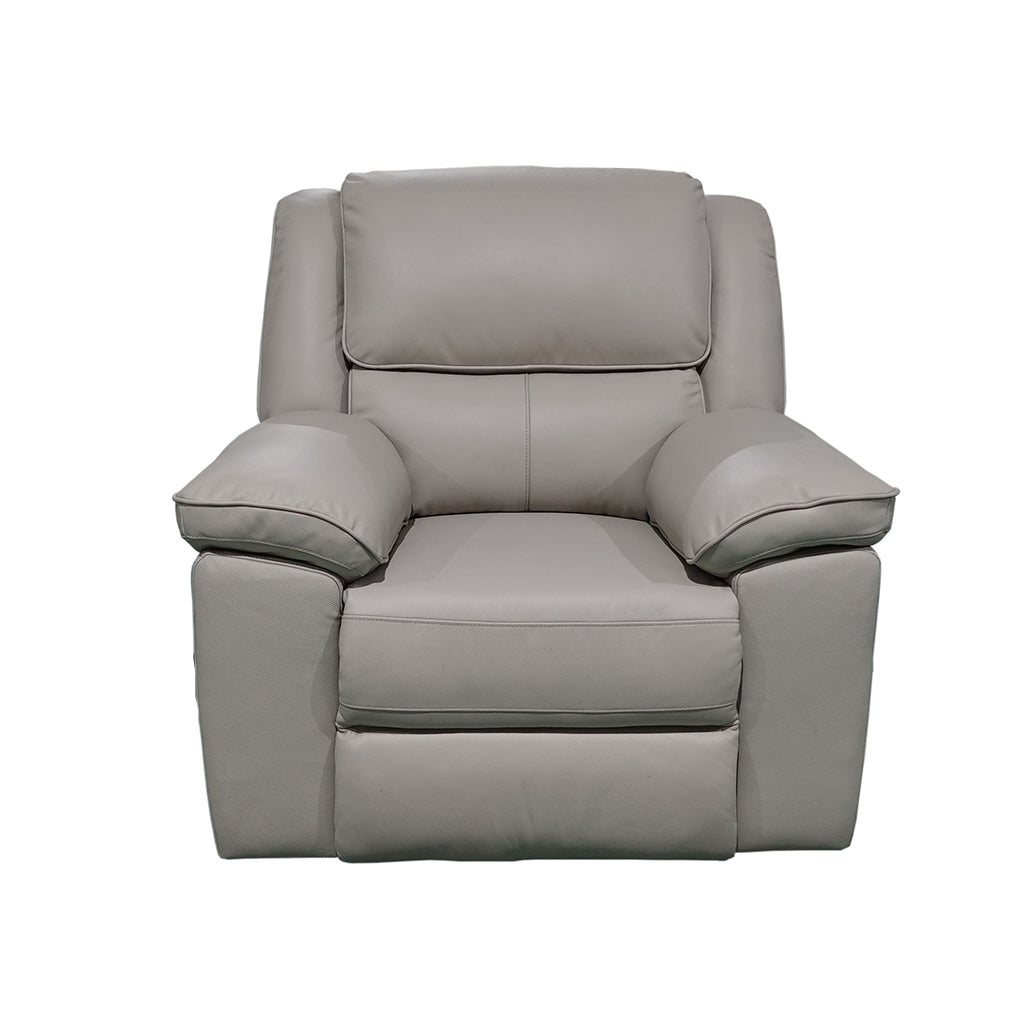 Ibis Leather Manual Recliner-Taupe