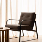 Lucas Leather Accent Chair-Chocolate