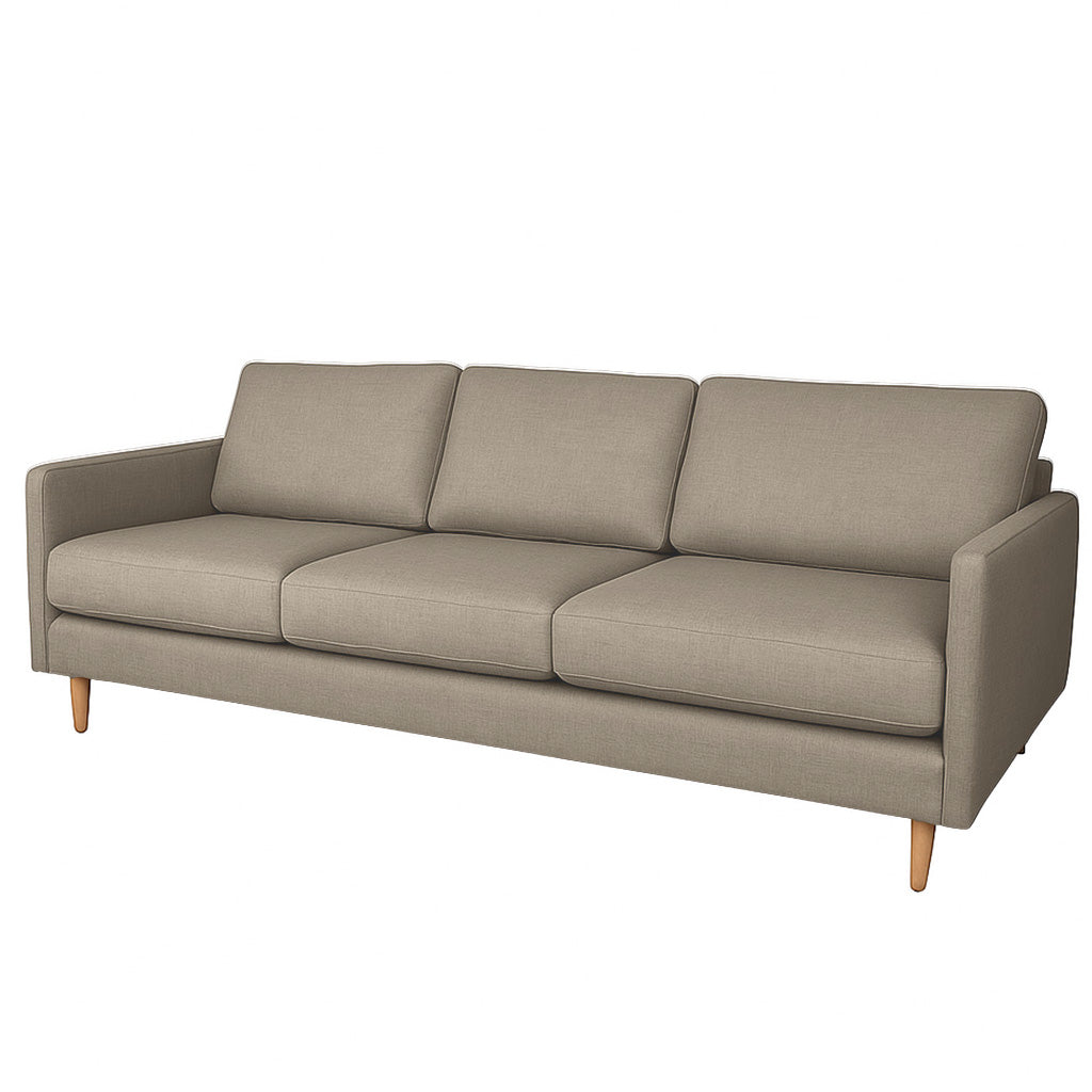 Mildura 3.5 Seater Fabric Sofa-Sand