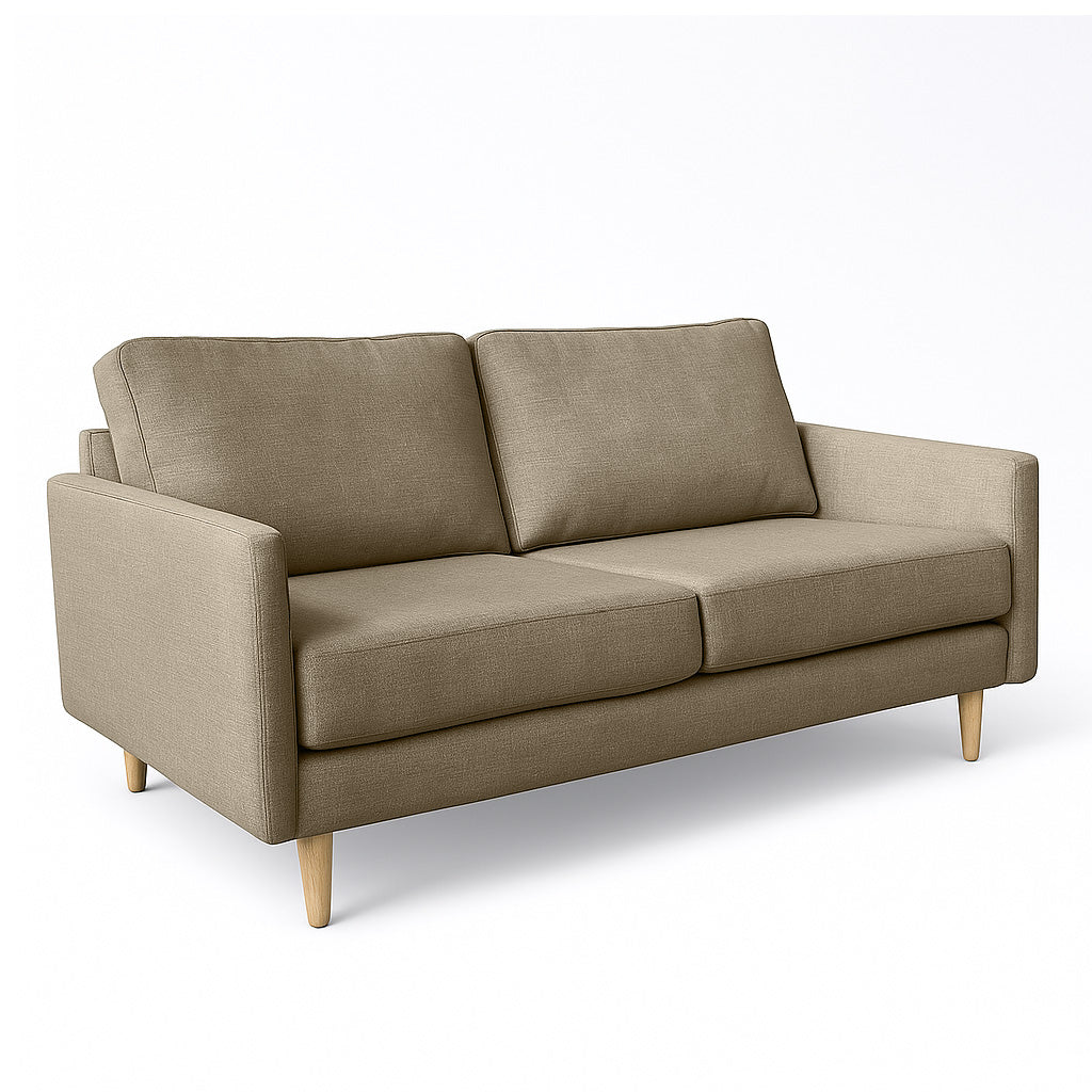 Mildura 2 Seater Fabric Sofa-Sand