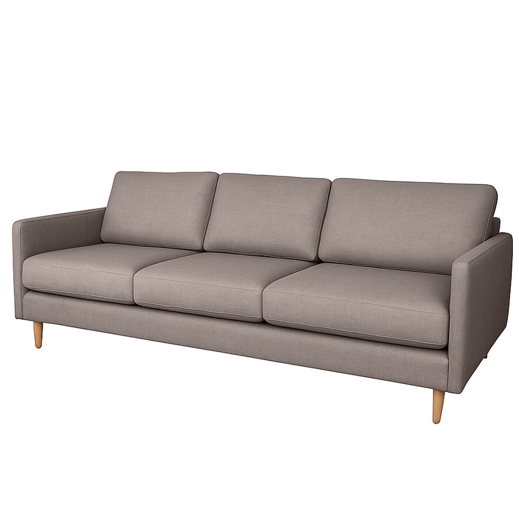 Mildura 3.5 Seater Fabric Sofa-Taupe