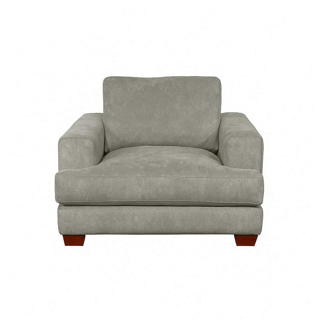 Noosa Fabric Armchair with Block Back Design