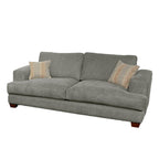 Noosa 2 Piece Sofa Set Block Back Design-Pebble