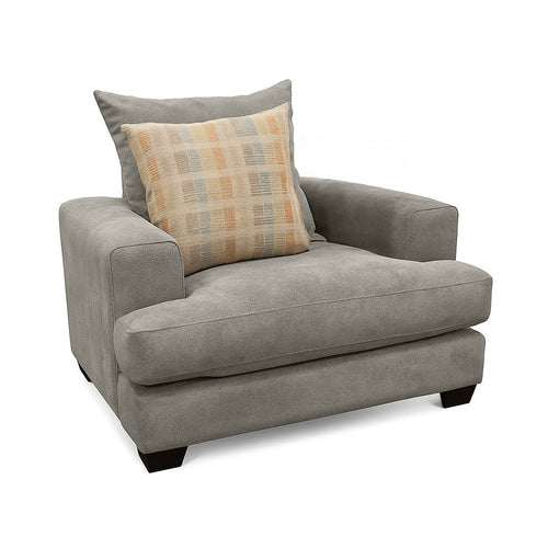 Noosa Fabric Armchair with Scatter Back Design-Pebble