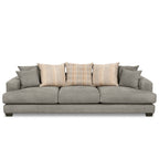 Noosa 3 Seater Fabric Sofa with Scatter Back Design-Pebble