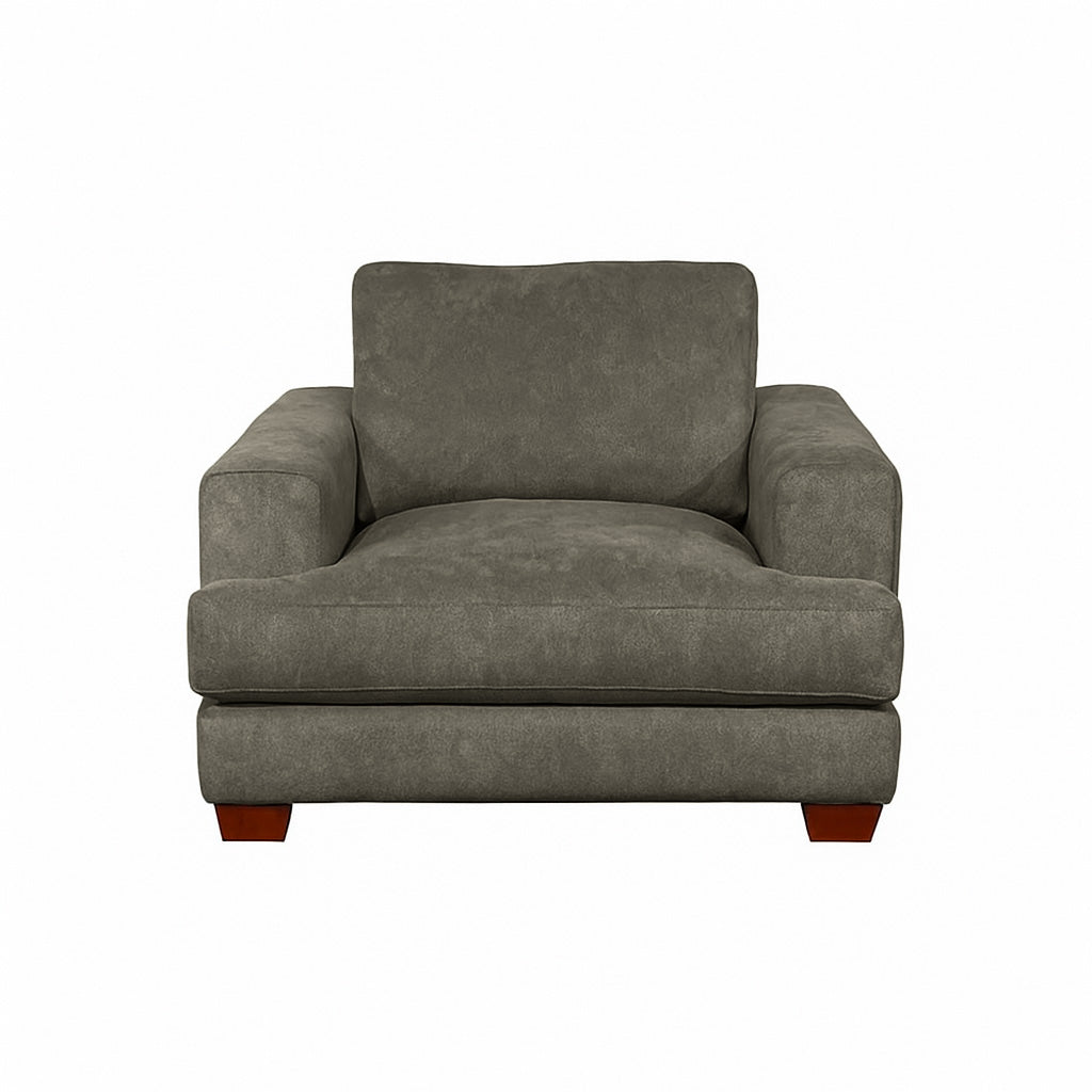 Noosa Fabric Armchair with Block Back Design