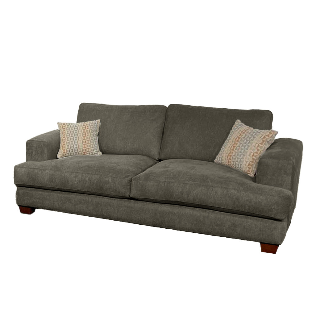 Noosa 2 Piece Sofa Set Block Back Design-Driftwood