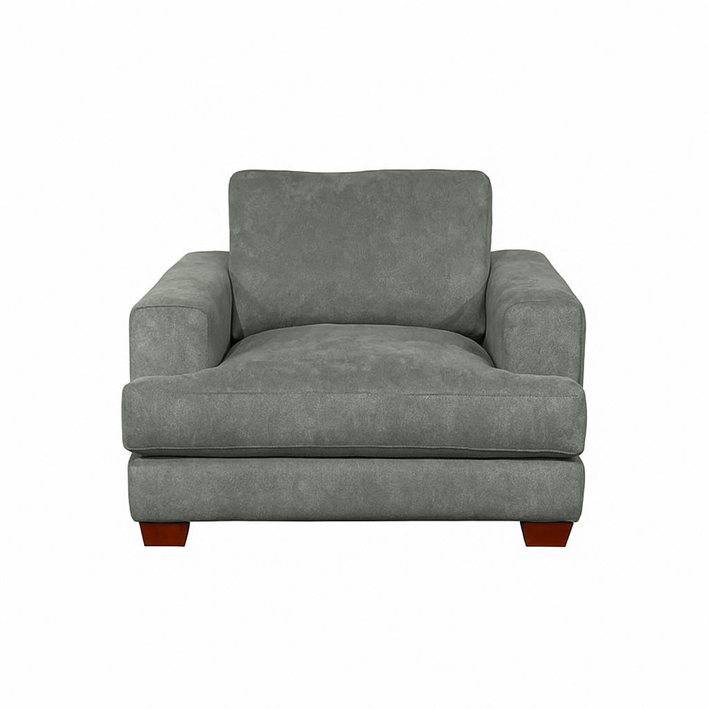 Noosa Fabric Armchair with Block Back Design
