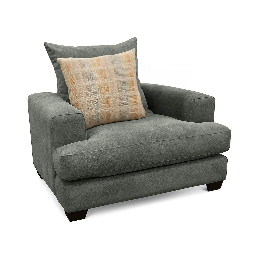 Noosa Fabric Armchair with Scatter Back Design-Shale