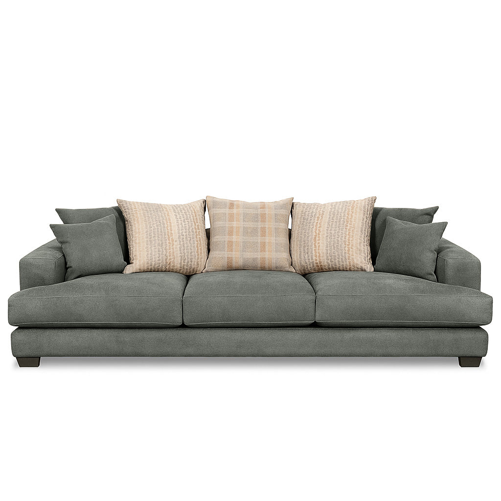 Noosa 2 Piece Sofa Set Scatter Back Design 3 Seater+2 Seater-Shale