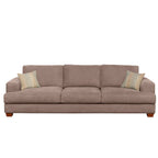 Noosa 3 Seater Fabric Sofa with Block Back Design-Rustica
