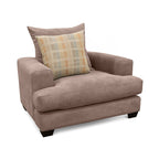 Noosa Fabric Armchair with Scatter Back Design-Rustica