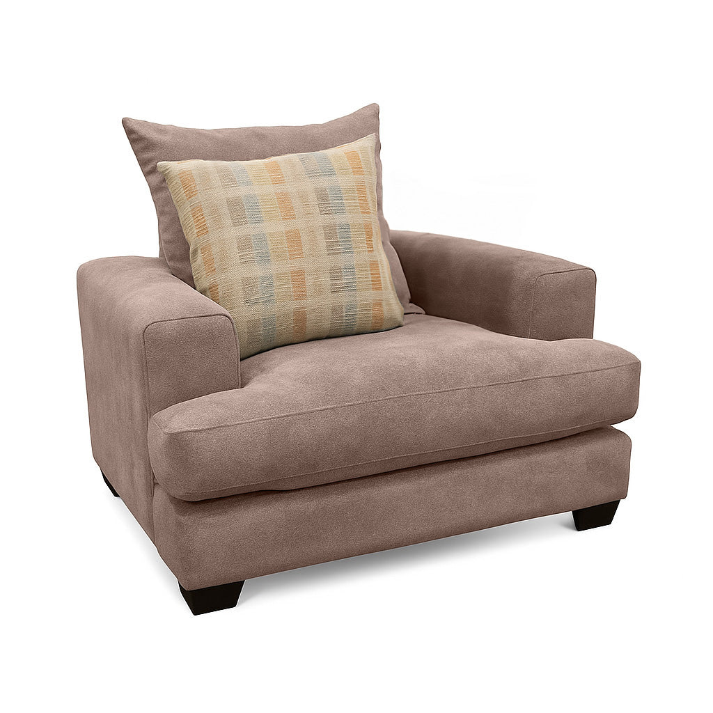 Noosa Fabric Armchair with Scatter Back Design-Rustica
