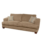 Noosa 2 Piece Sofa Set Block Back Design-Toffee