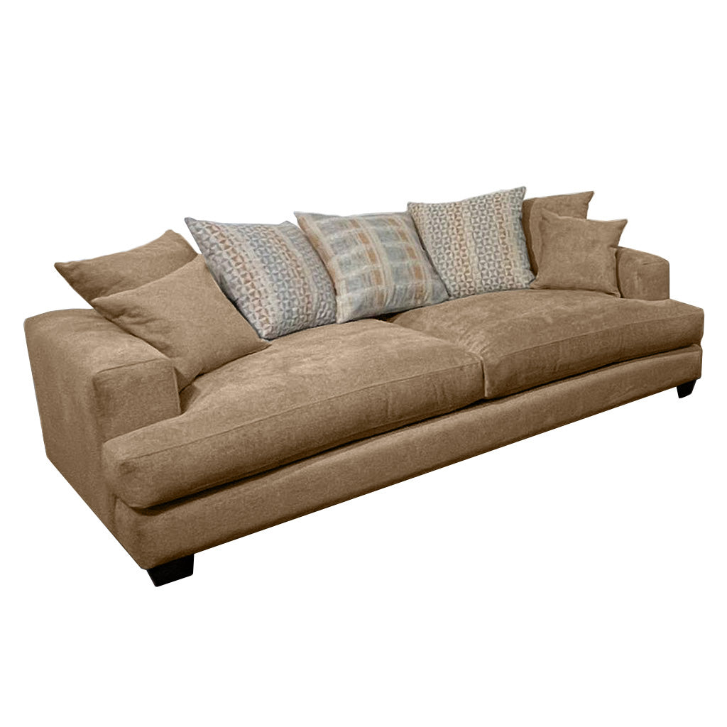 Noosa 2 Seater Fabric Sofa with Scatter Back Design-Toffee
