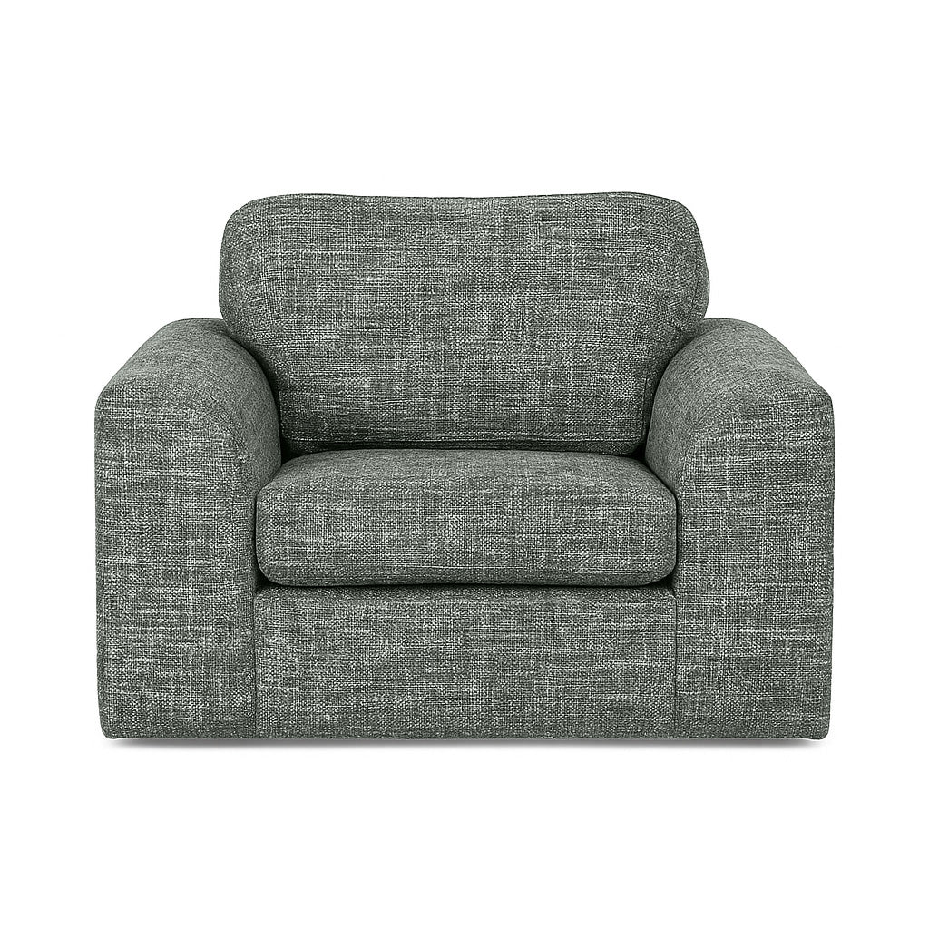 Windsor 1.5 Seater Fabric Sofa-Zinc