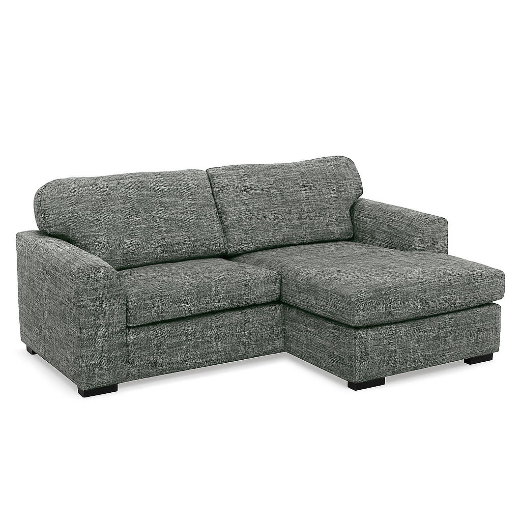 Windsor 2.5 Seater Fabric Sofa with Reversible Chaise-Zinc