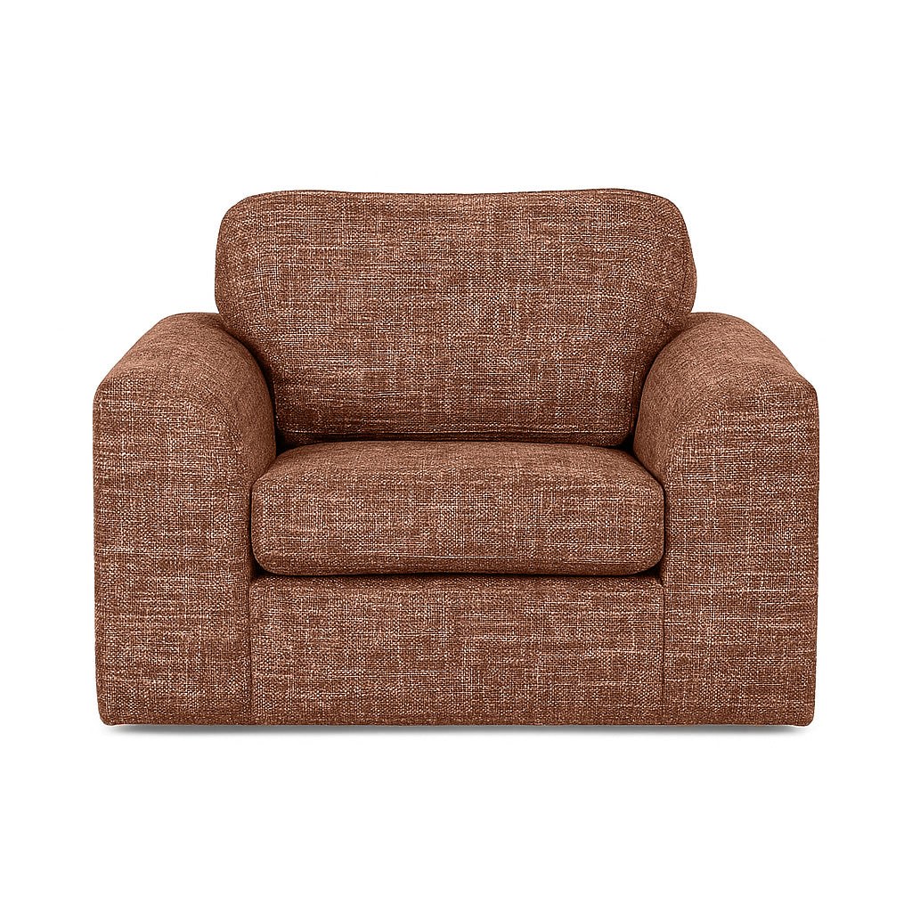 Windsor 1.5 Seater Fabric Sofa-Terracotta