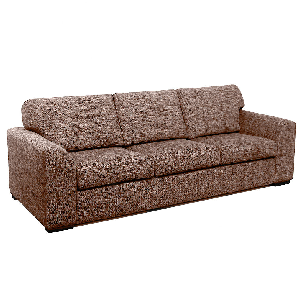 Windsor 3 Seater Fabric Sofa-Terracotta