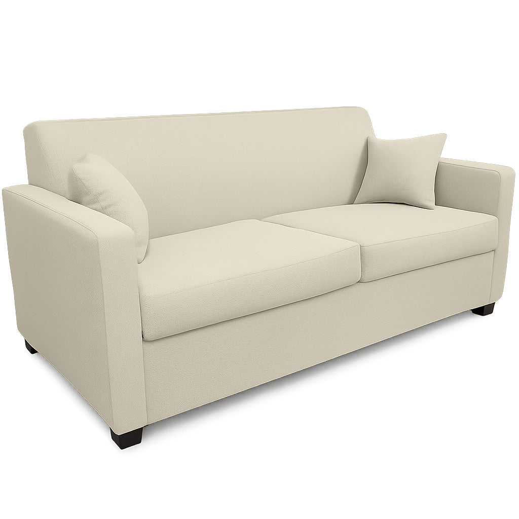 Bella 2.5 Seater Double Fabric Sofa Bed-Innerspring with 4 inch Mattress in Sand