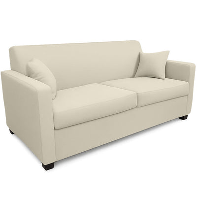 Bella 2.5 Seater Double Fabric Sofa Bed-Innerspring with 4 inch Mattress in Sand