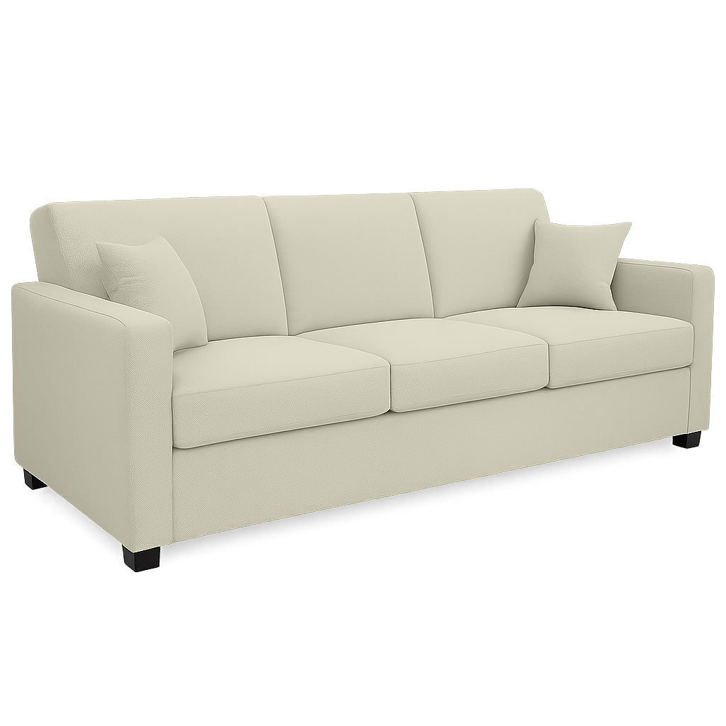 Bella 3 Seater Fabric Sofa-Sand