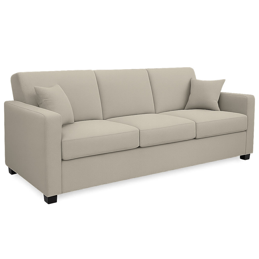 Bella 3 Seater Fabric Sofa-Barley
